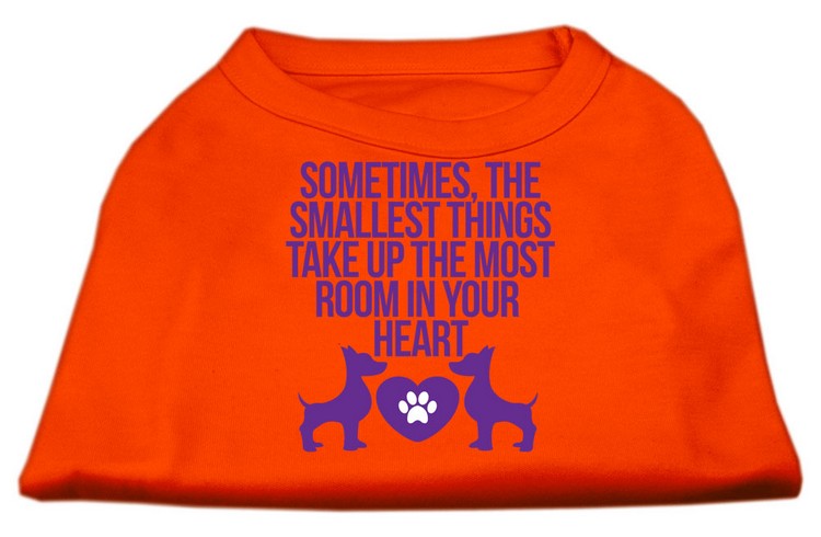 Smallest Things Screen Print Dog Shirt Orange XS